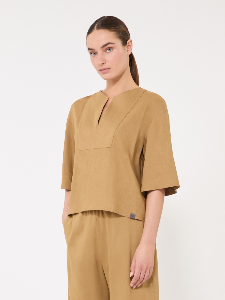 소스피로 린넨 블라우스 - DESERT - 2