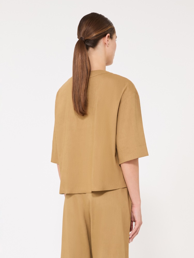 소스피로 린넨 블라우스 - DESERT - 3