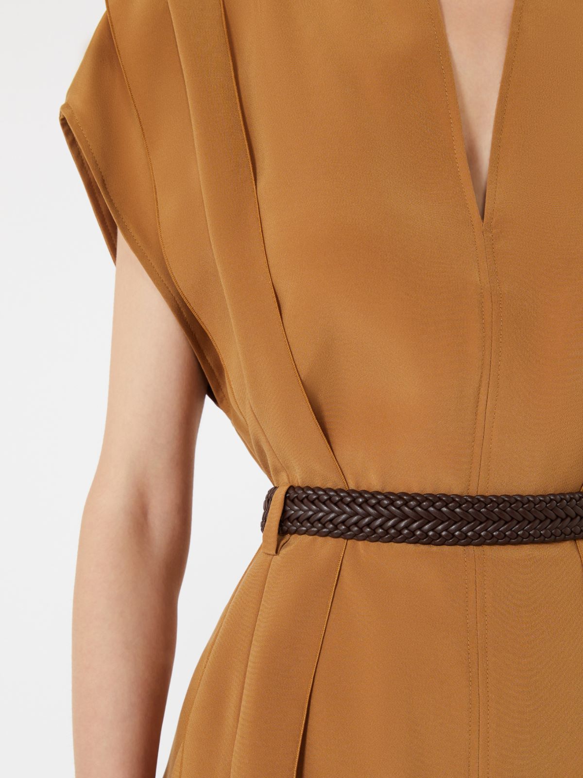 Blusa con volant in cady - CARAMELLO - Max Mara - 9