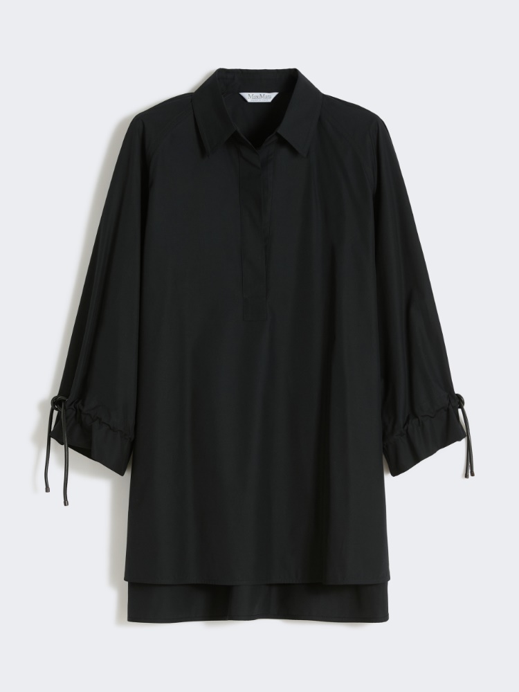 아도르니 코튼 블라우스 - BLACK