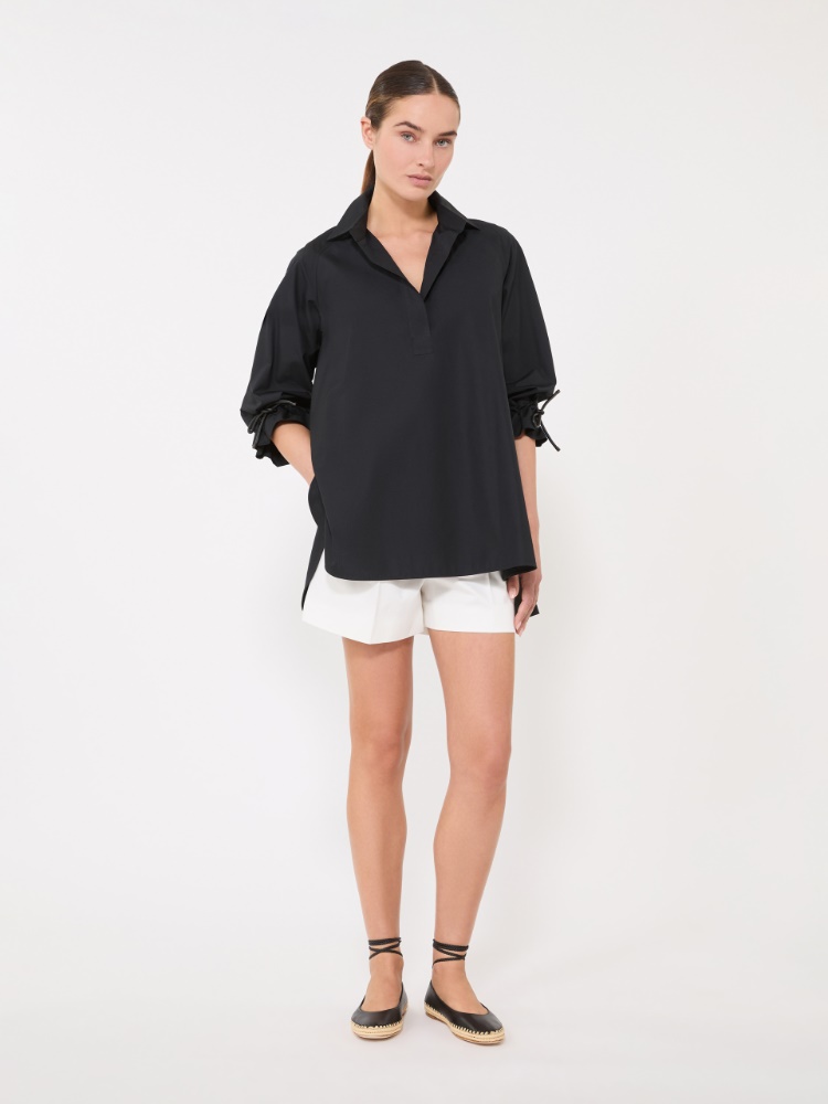 아도르니 코튼 블라우스 - BLACK - 1