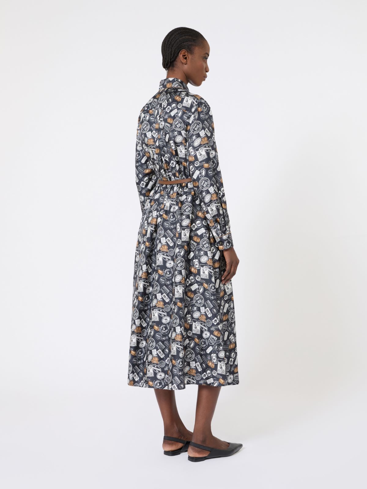 Printed silk shirt dress - ULTRAMARINE - Max Mara - 4