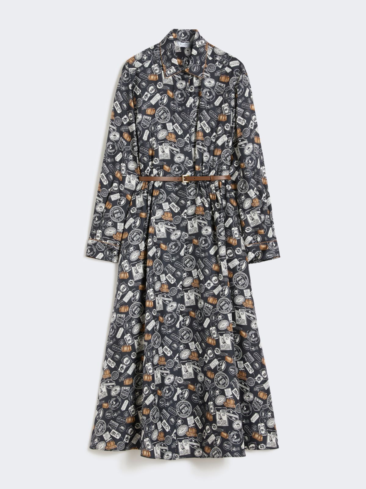 Printed silk shirt dress - ULTRAMARINE - Max Mara - 4