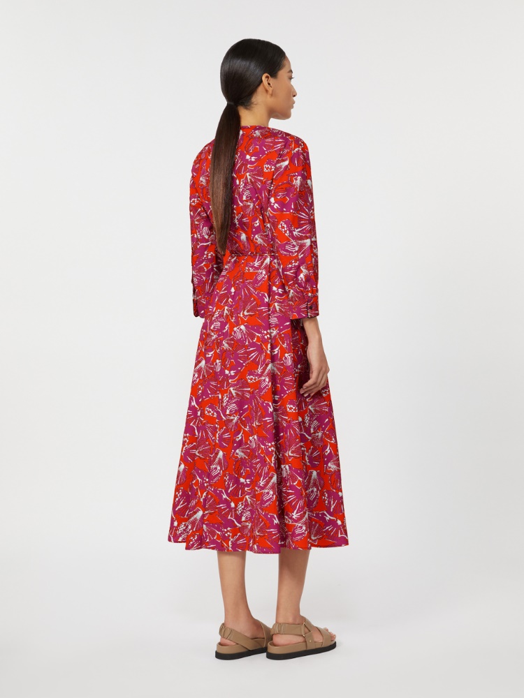 Printed poplin dress - CORAL - Max Mara - 3