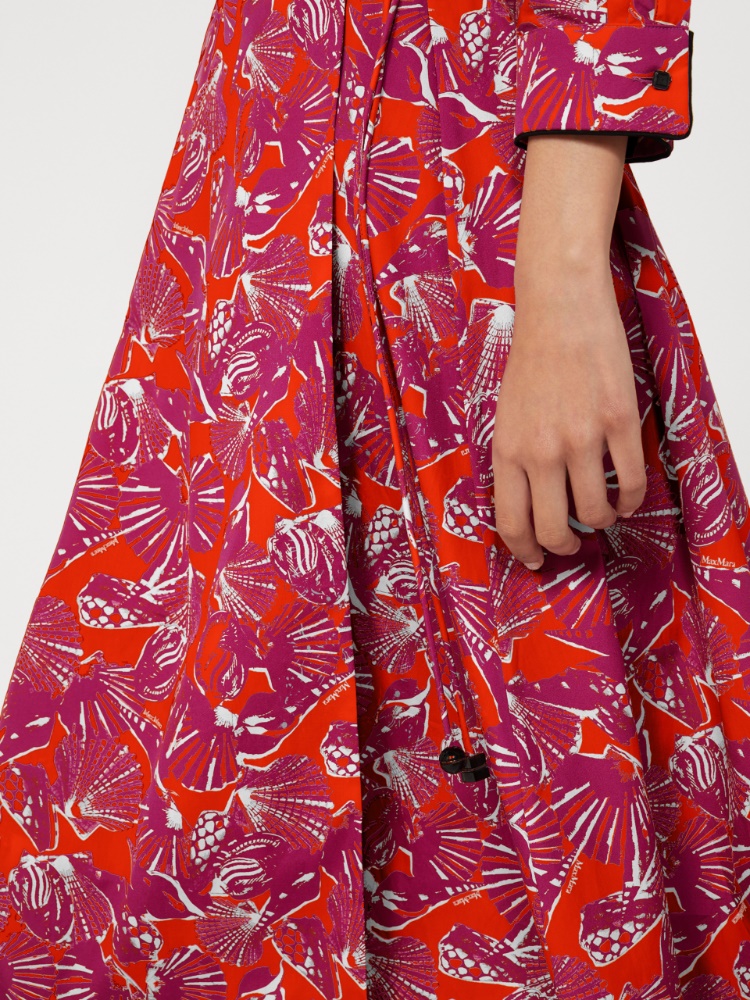 Printed poplin dress - CORAL - Max Mara - 4