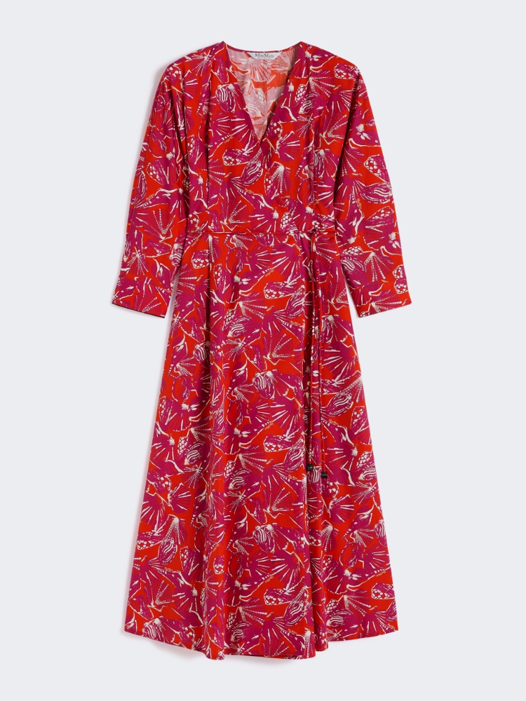 Printed poplin dress - CORAL - Max Mara