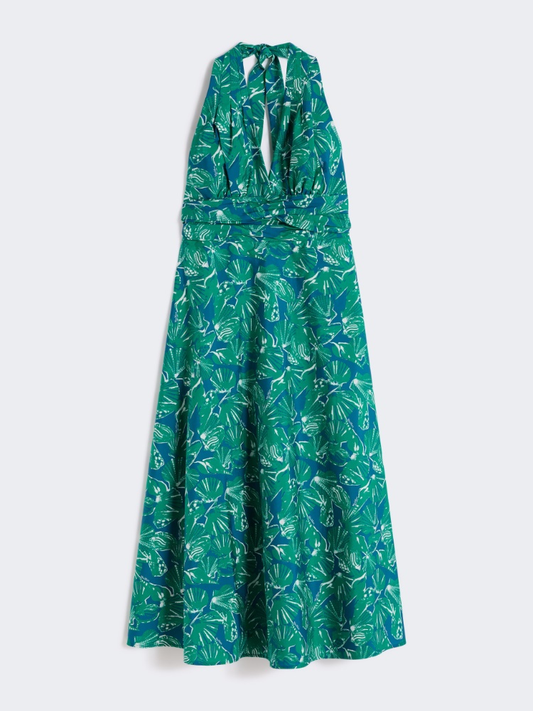 Long dress in printed poplin - EMERALD - Max Mara - 5