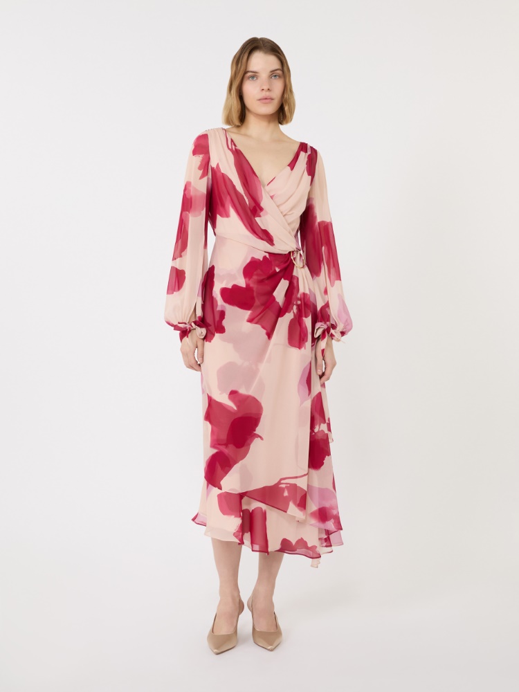 Kleid aus bedruckter Georgette - BEIGE - Max Mara - 2