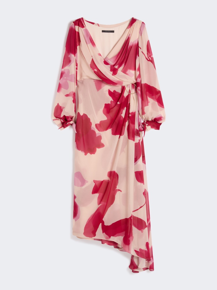 Kleid aus bedruckter Georgette - BEIGE - Max Mara - 5