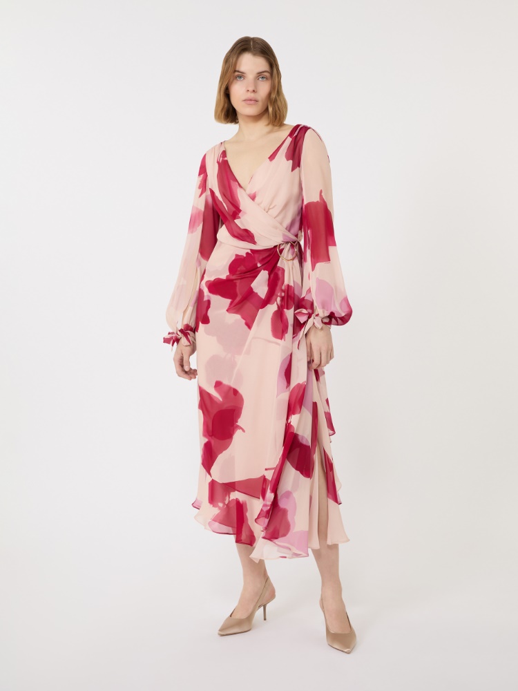 Kleid aus bedruckter Georgette - BEIGE - Max Mara - 1