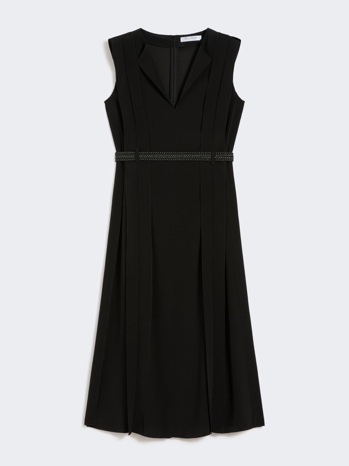 Sleeveless envers satin dress - BLACK - Max Mara - 5