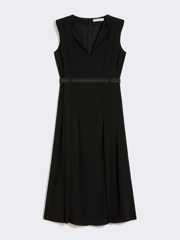 Sleeveless envers satin dress - BLACK - Max Mara - 5