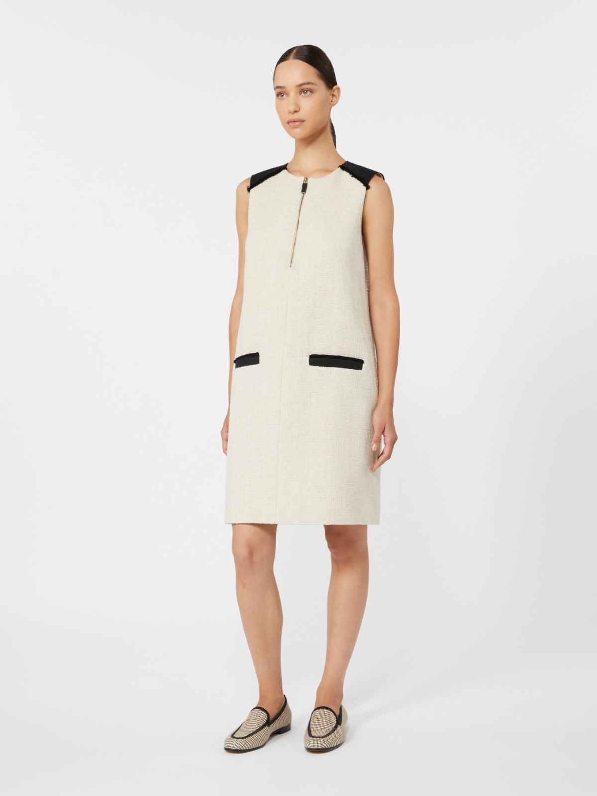 Short cotton and linen dress - BEIGE - Max Mara - 2
