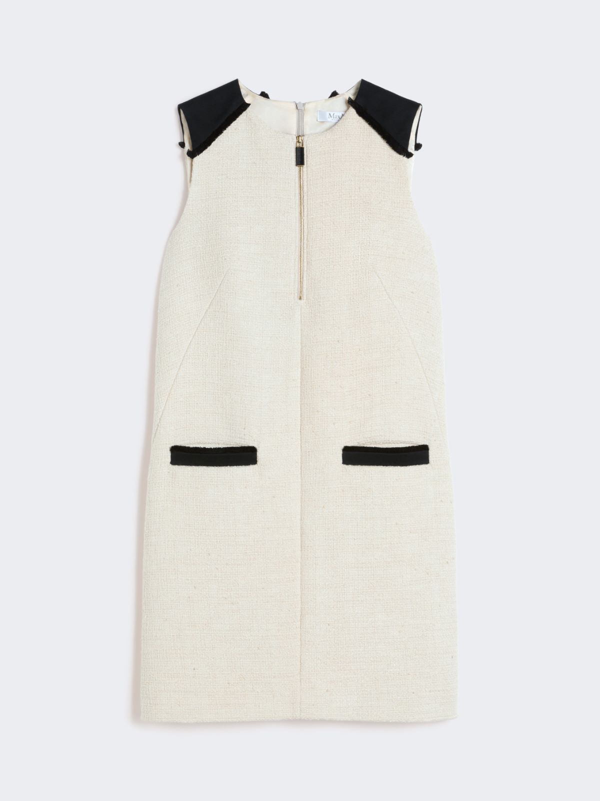 Short cotton and linen dress - BEIGE - Max Mara - 4