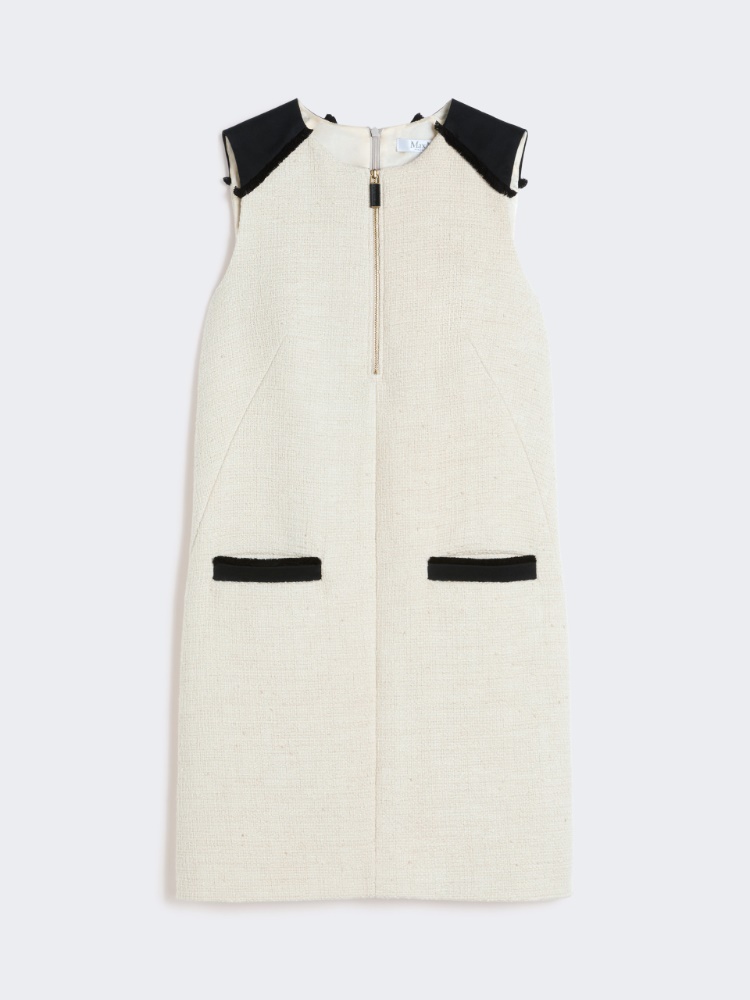 Short cotton and linen dress - BEIGE - Max Mara - 4