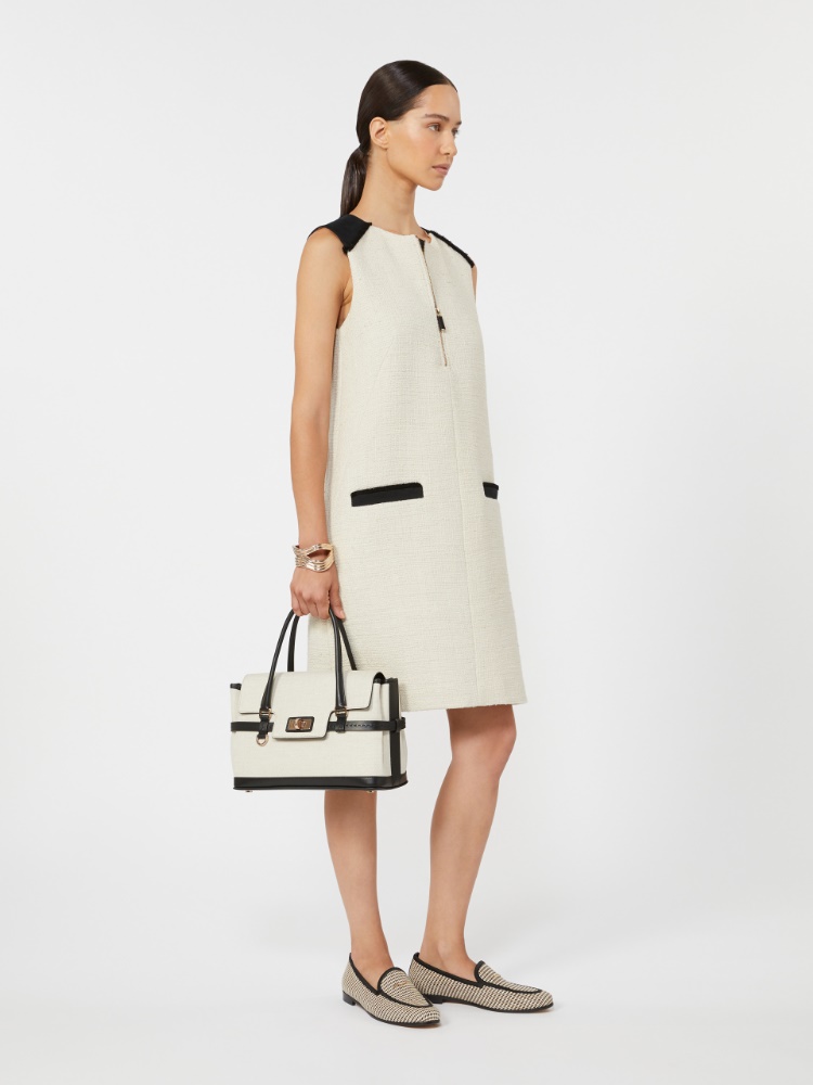 Short cotton and linen dress - BEIGE - Max Mara - 1