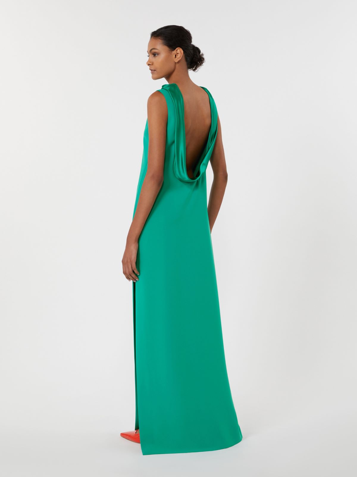 Long lightweight cady dress - GREEN - Max Mara - 3