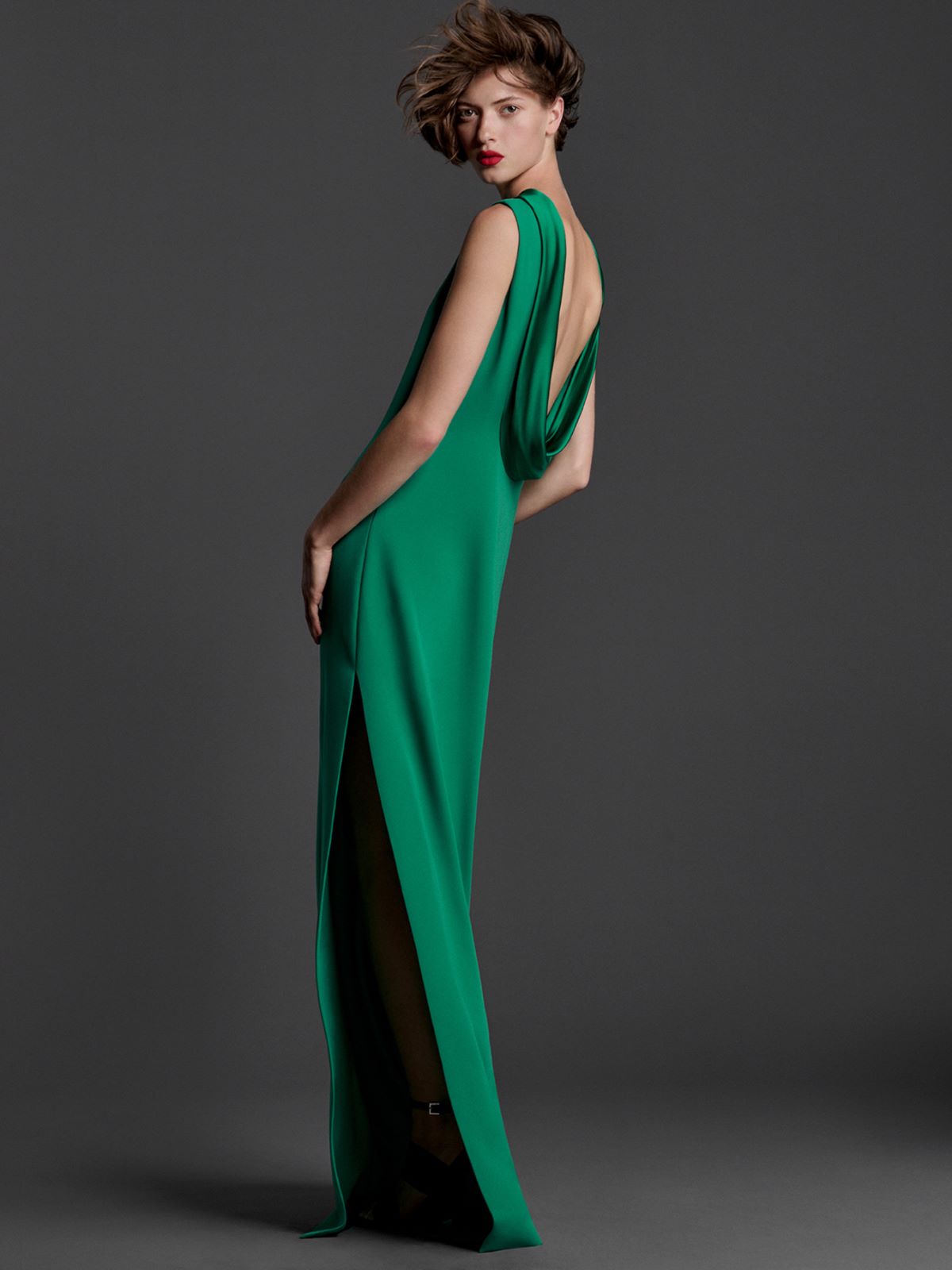 Long lightweight cady dress - GREEN - Max Mara
