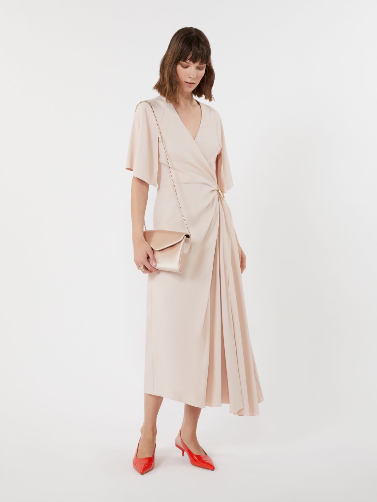 Viscose envers satin dress - POWDER