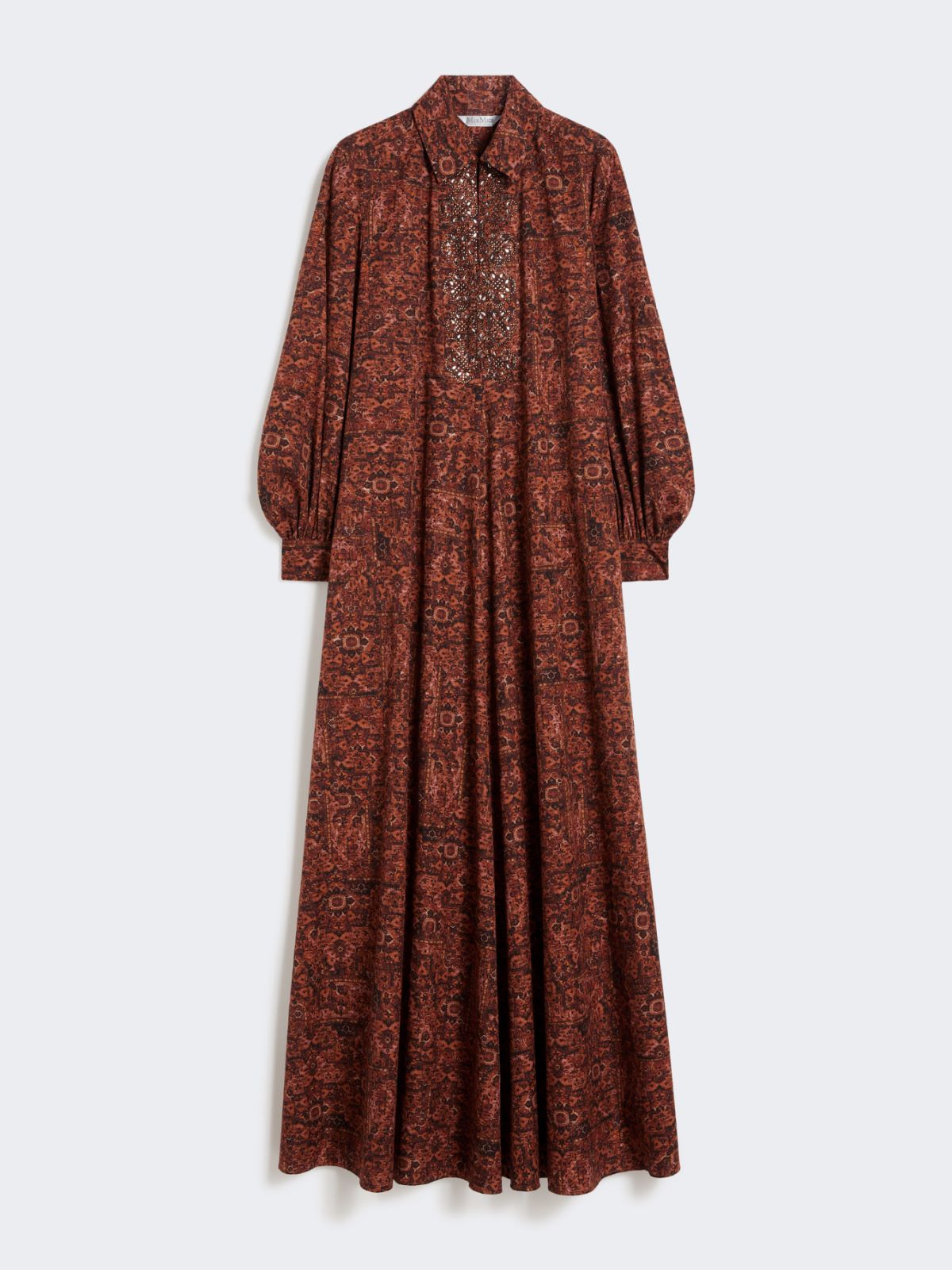 Printed cotton kaftan dress - CARAMEL - Max Mara - 6