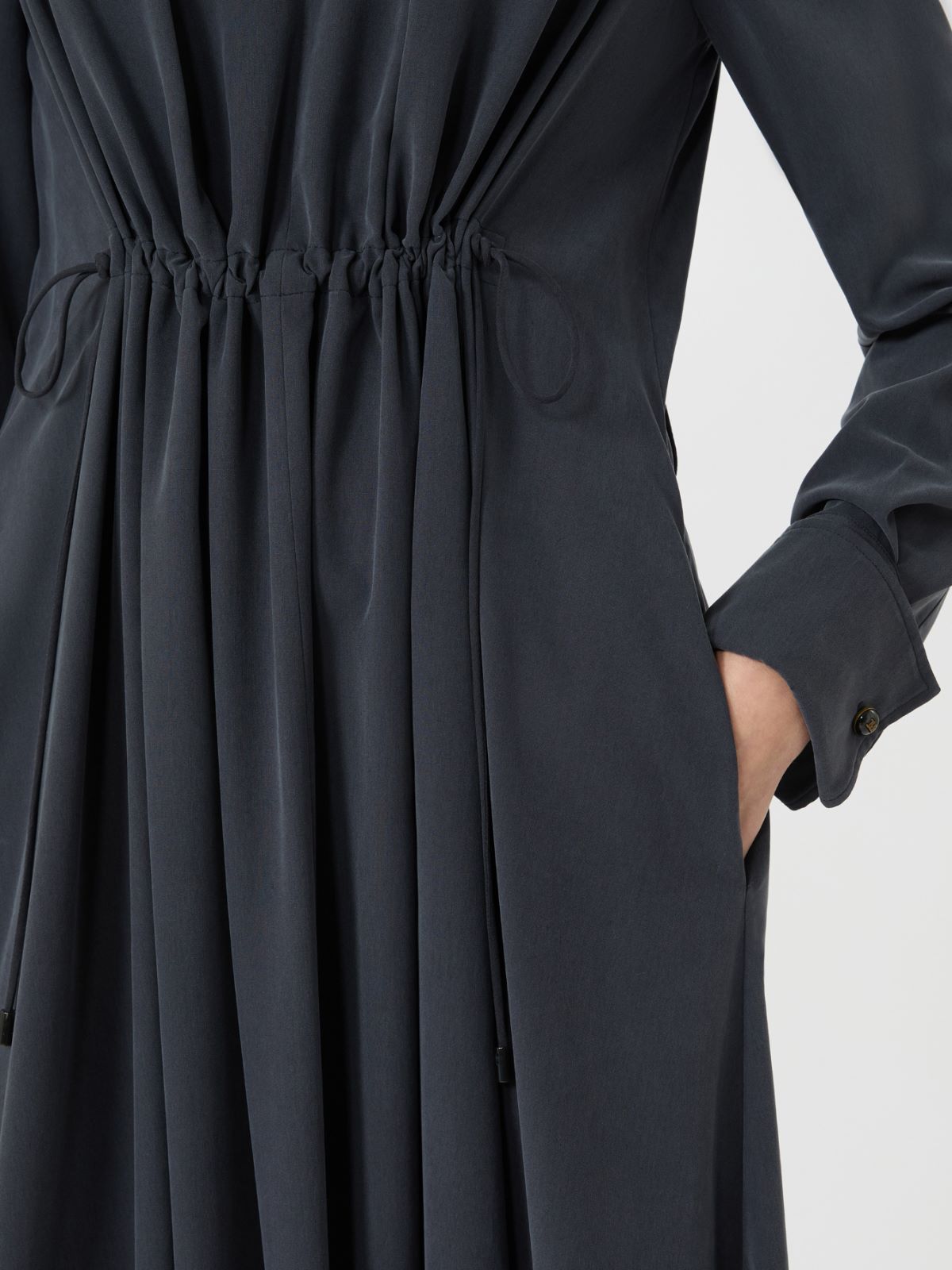 Washed silk canvas dress - ULTRAMARINE - Max Mara - 5