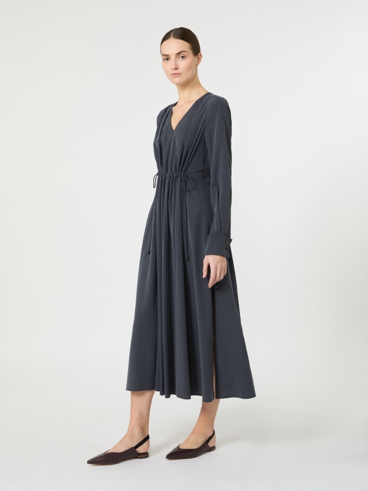 Washed silk canvas dress + ULTRAMARINE - Max Mara