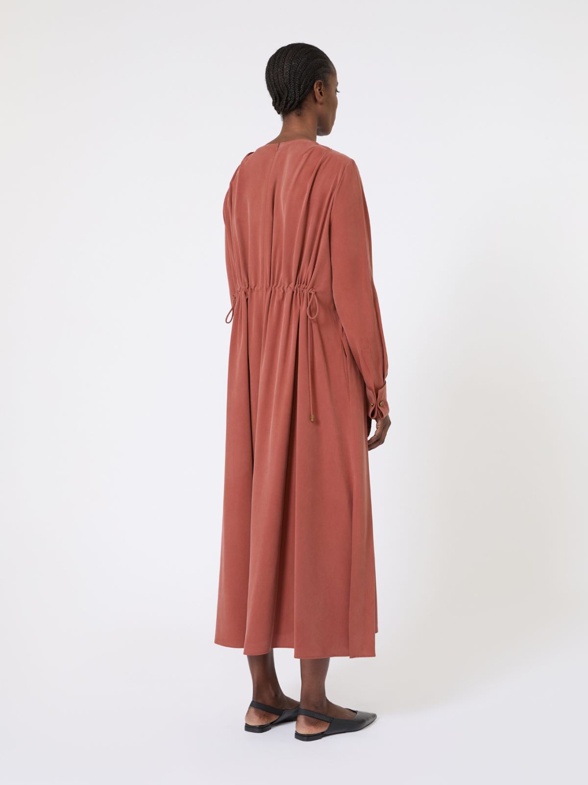 Washed silk canvas dress - TERRA COTTA - Max Mara - 6