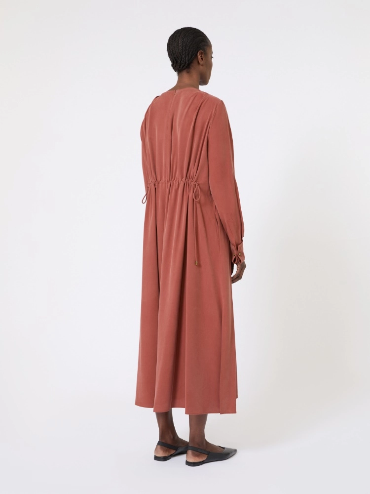 푸르 실크 드레스 - TERRA COTTA - Max Mara - 3