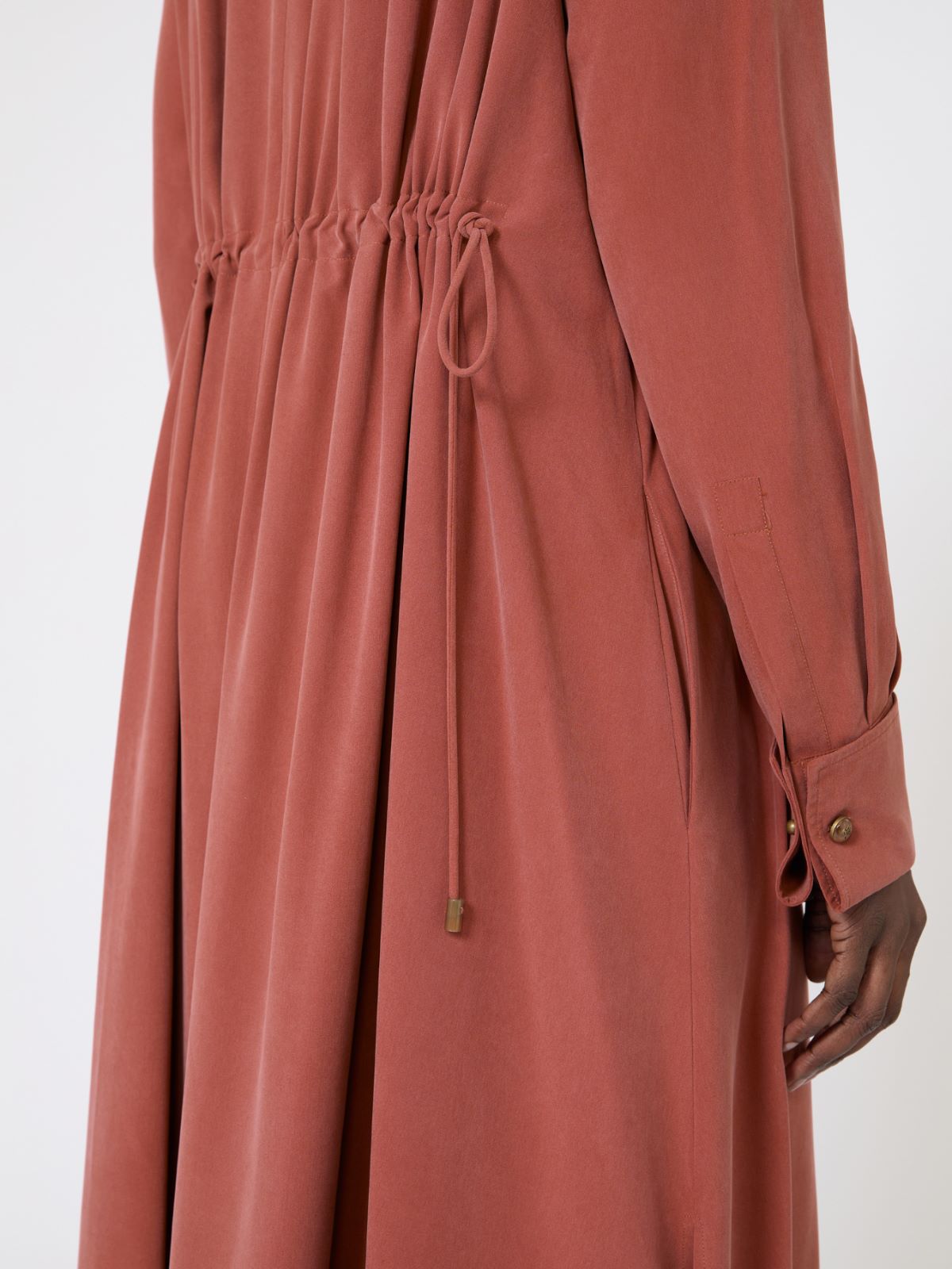 Washed silk canvas dress - TERRA COTTA - Max Mara - 6