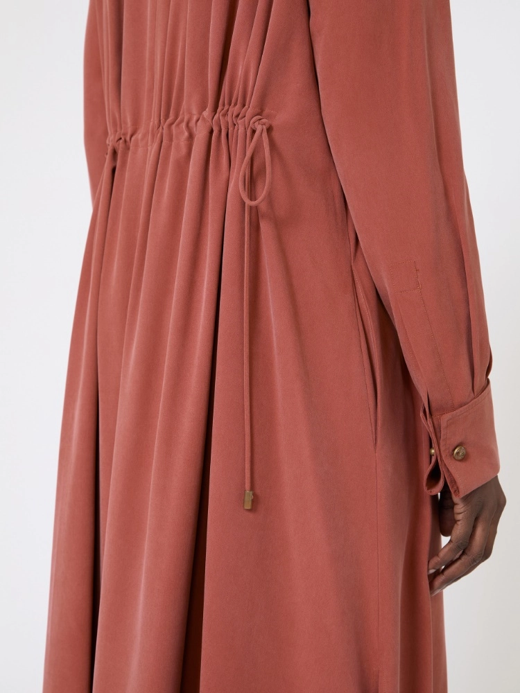 푸르 실크 드레스 - TERRA COTTA - Max Mara - 4