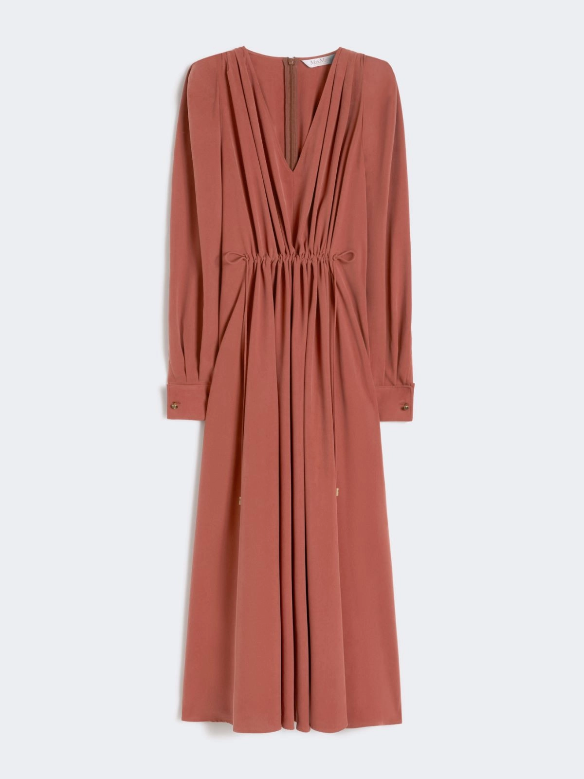 푸르 실크 드레스 - TERRA COTTA - Max Mara - 6