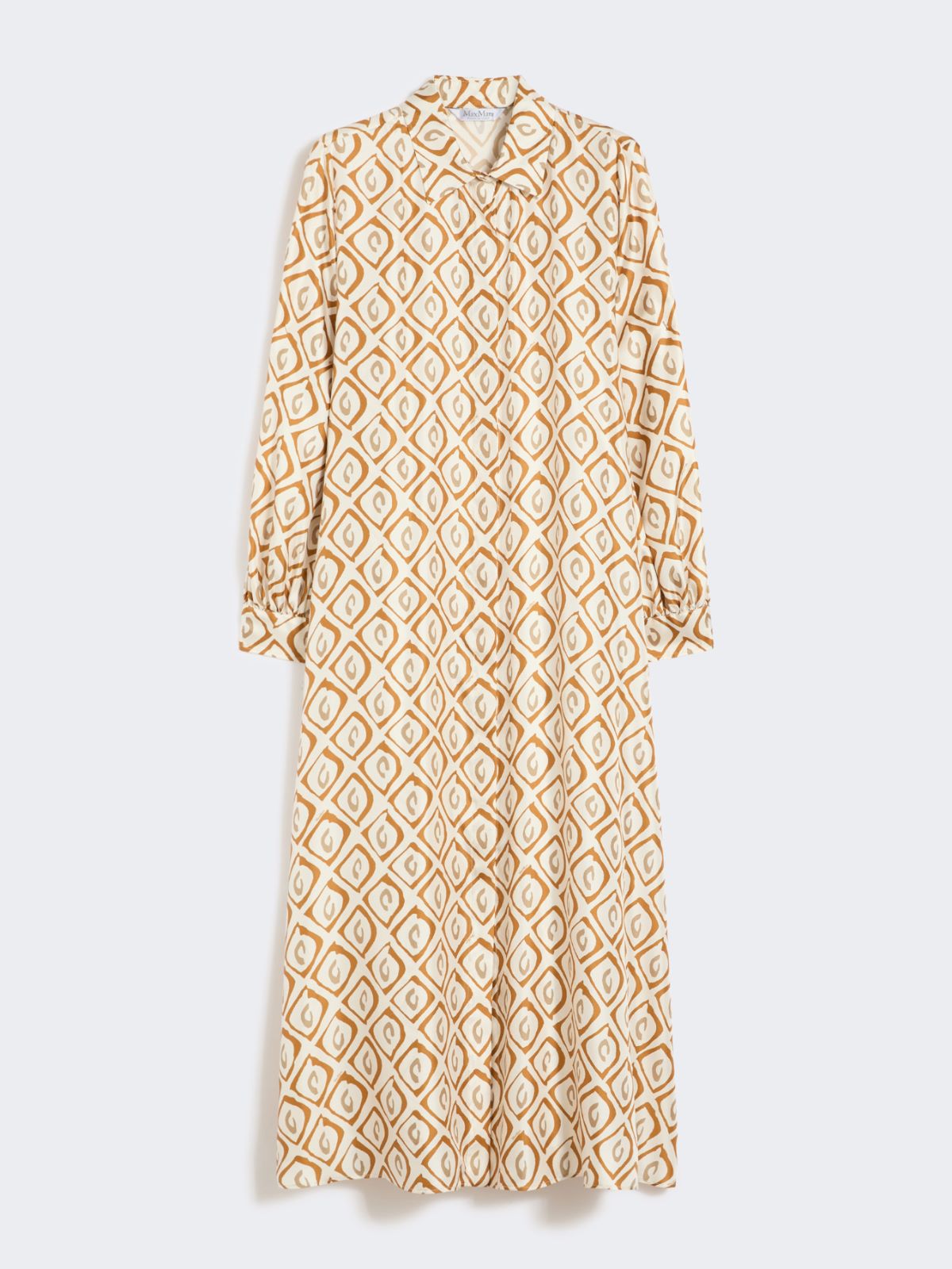 Printed silk twill shirt dress - BEIGE - Max Mara - 6