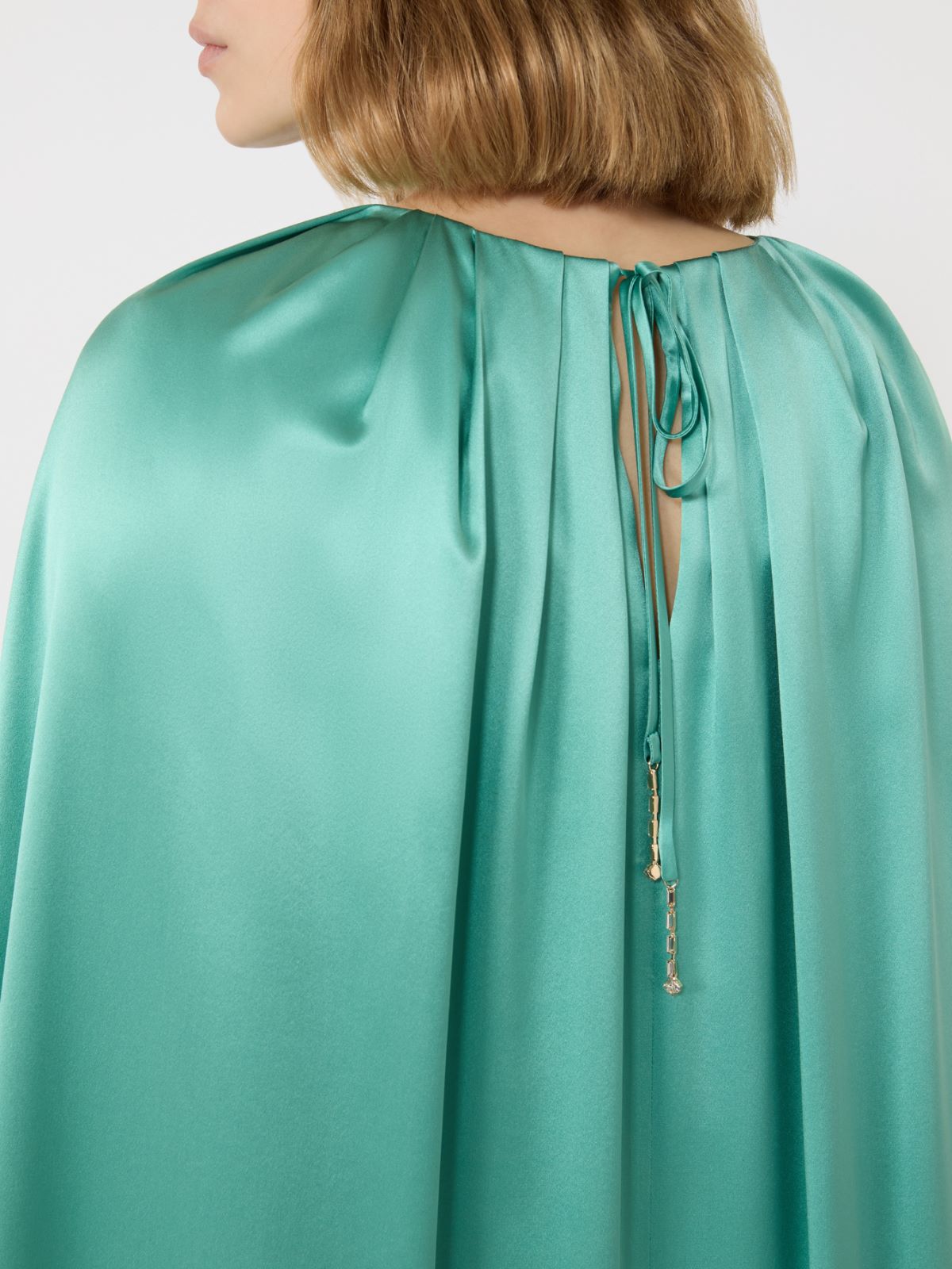 Kleid aus schwerem Seidensatin - WASSER - Max Mara - 4