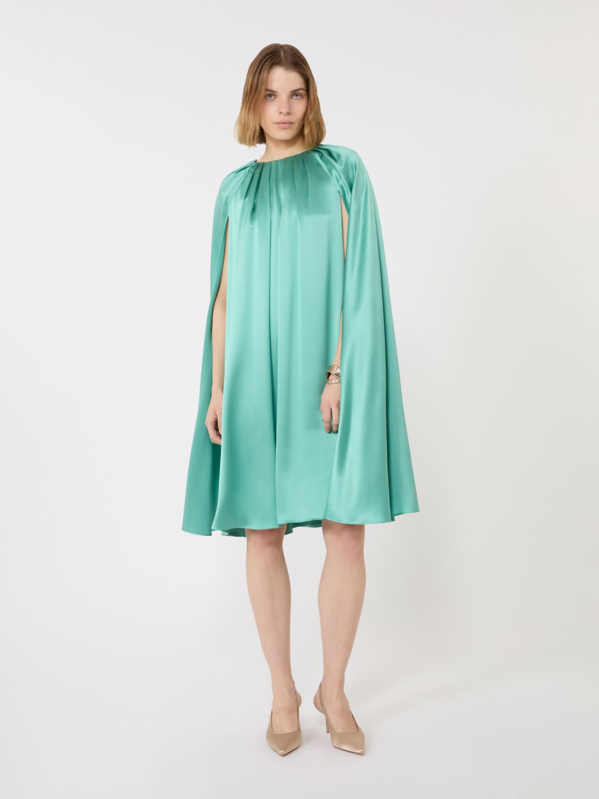 Kleid aus schwerem Seidensatin - WASSER - Max Mara