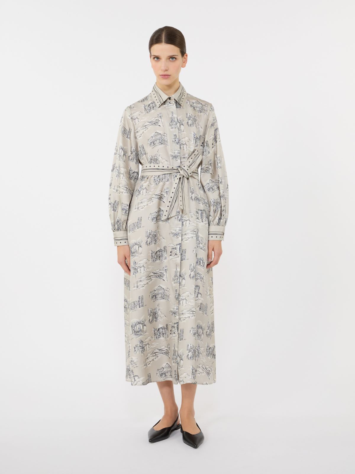 카르보네 실크 드레스 - SAND - 2