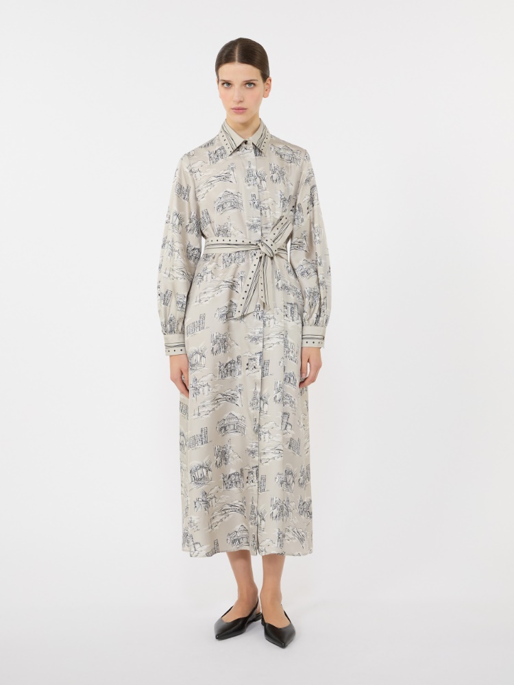 카르보네 실크 드레스 - SAND - 2