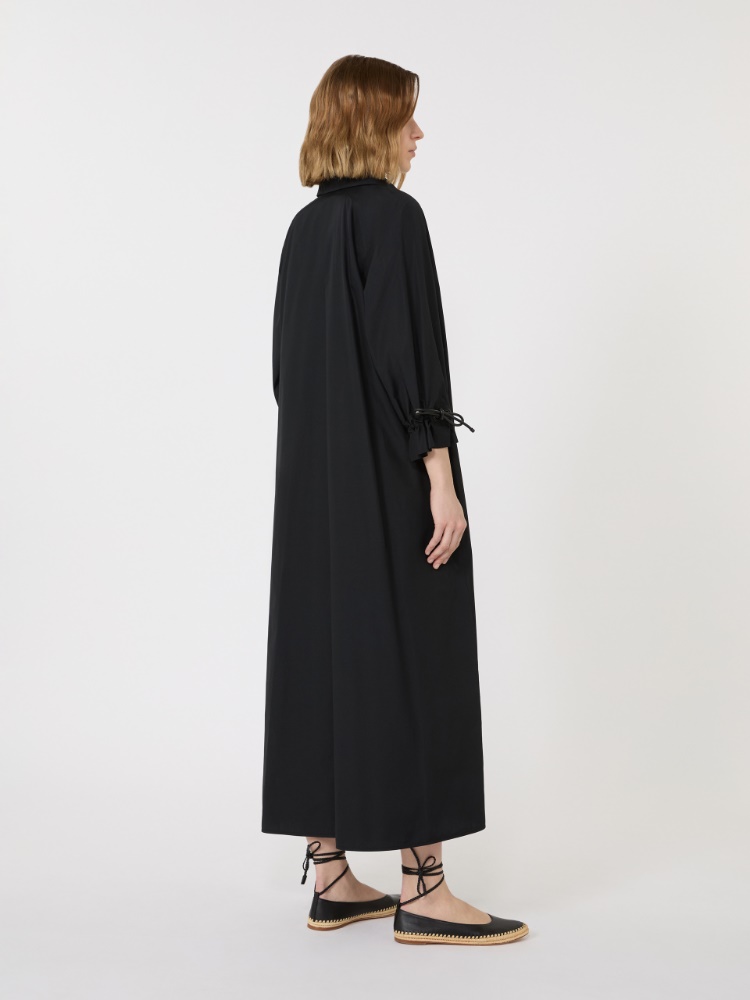 Oversized cotton poplin dress - BLACK - Max Mara - 3