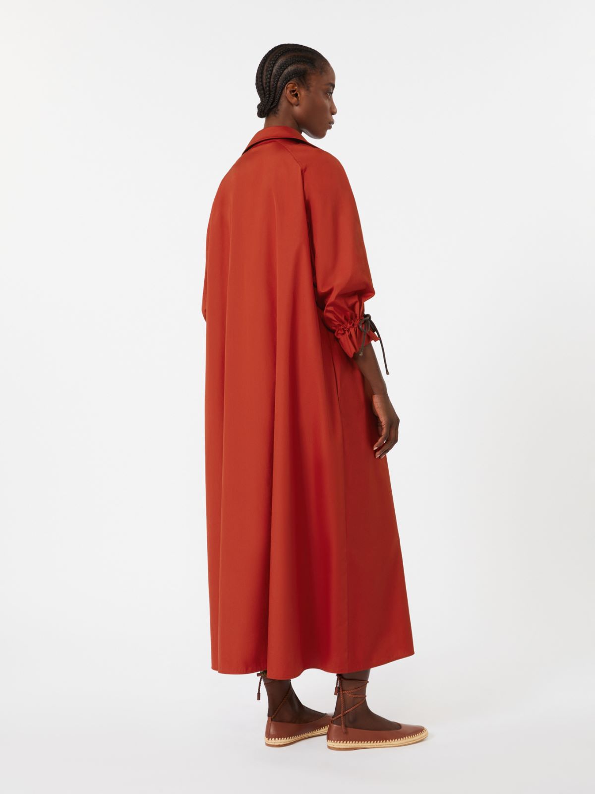 Oversize-Kleid aus Baumwollpopeline - ROT - Max Mara - 9