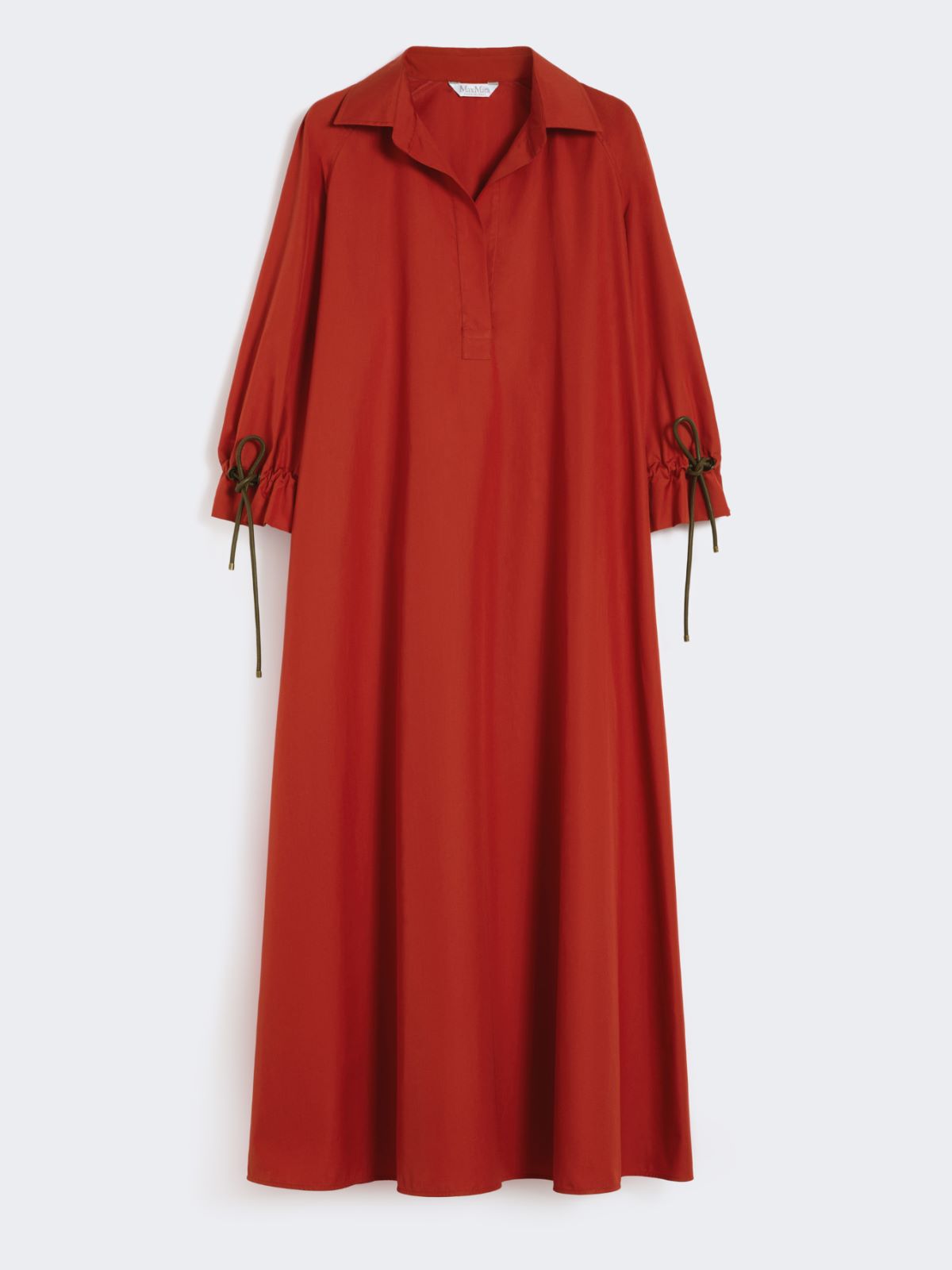 Oversize-Kleid aus Baumwollpopeline - ROT - Max Mara - 9