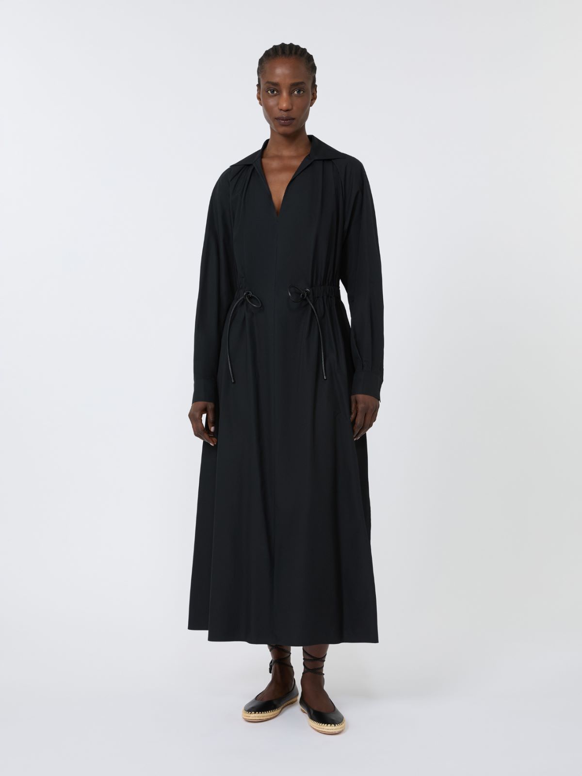 Cotton poplin dress - BLACK - Max Mara - 2