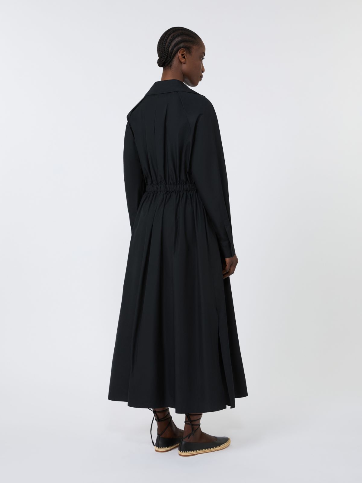 Cotton poplin dress - BLACK - Max Mara - 3