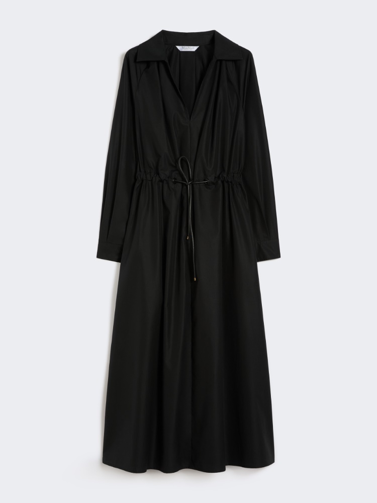Cotton poplin dress - BLACK - Max Mara