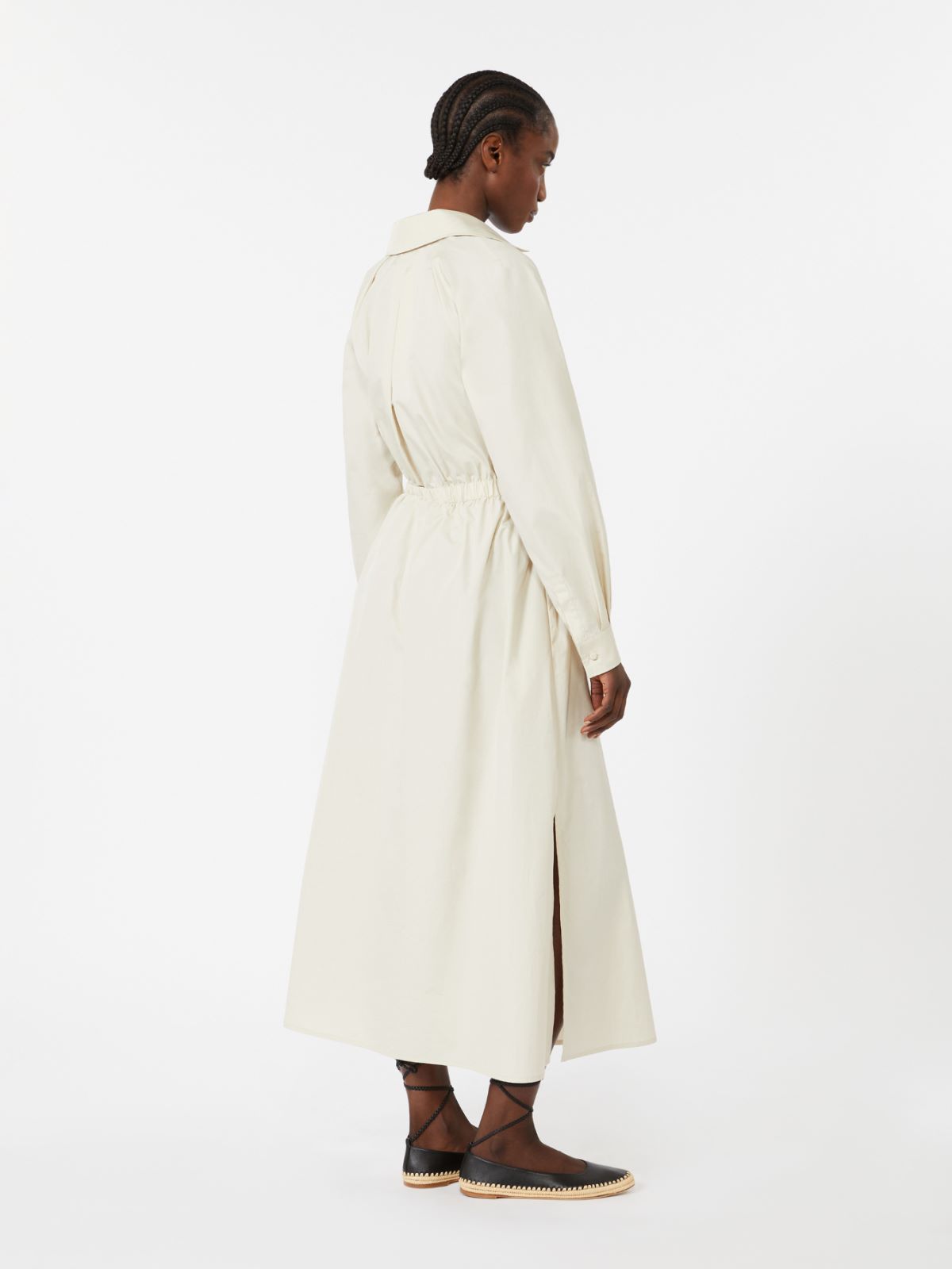 Kleid aus Baumwollpopeline - BEIGE - Max Mara - 9