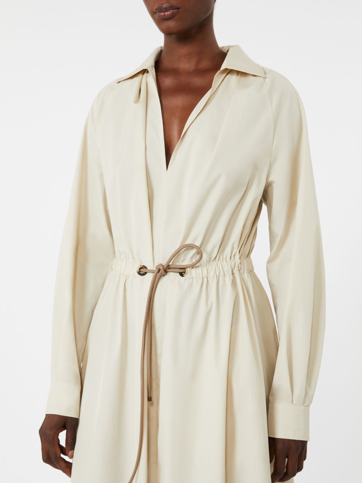 Kleid aus Baumwollpopeline - BEIGE - Max Mara - 9
