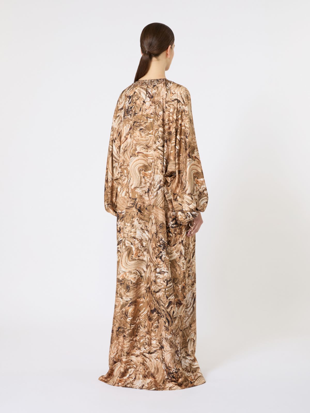 Printed silk tunic dress - GOLD - Max Mara - 6