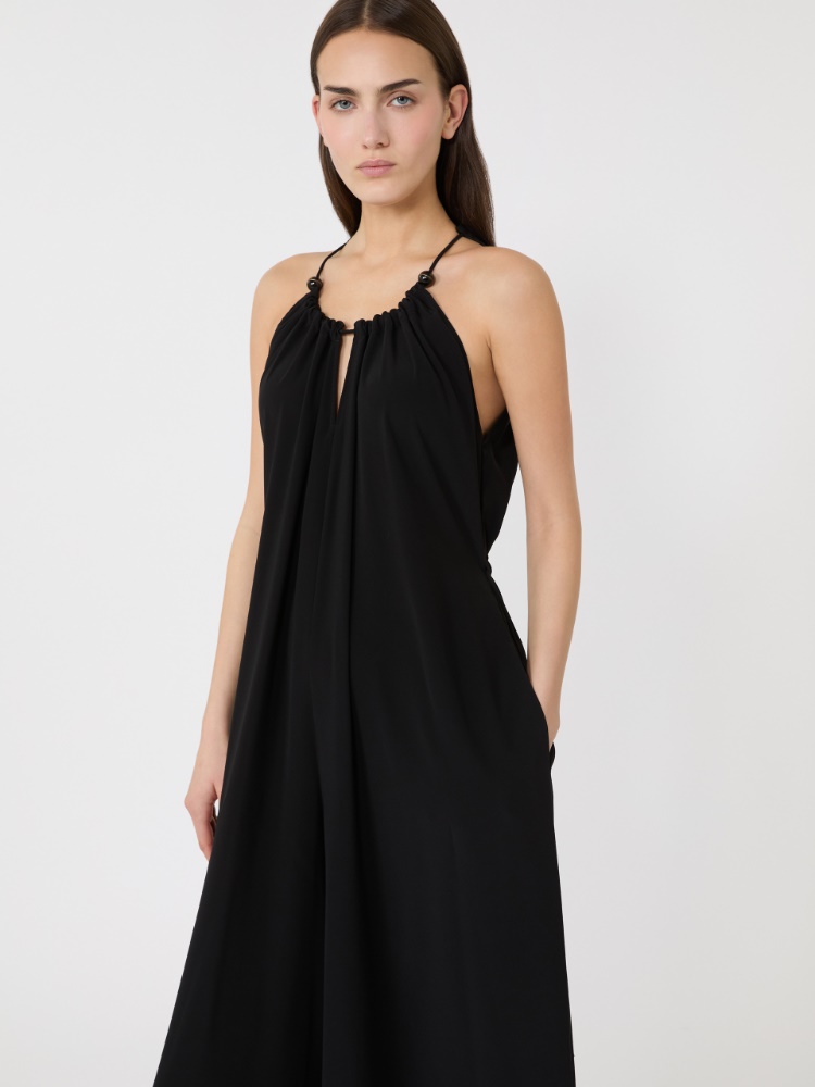 Flowing envers satin jumpsuit - BLACK - 4