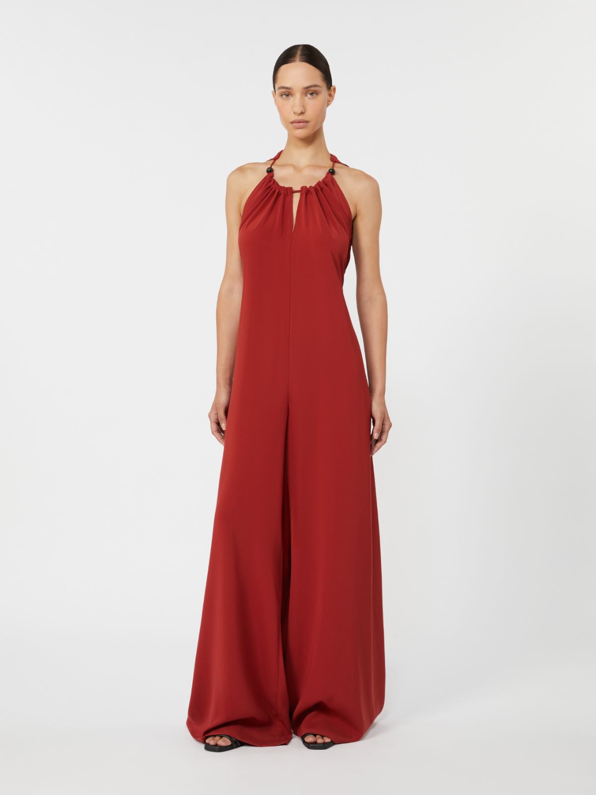 Flowing envers satin jumpsuit - RED - Max Mara - 2