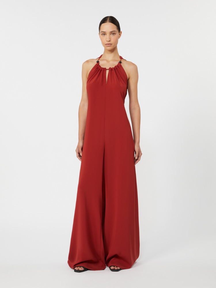 Flowing envers satin jumpsuit - RED - Max Mara - 2