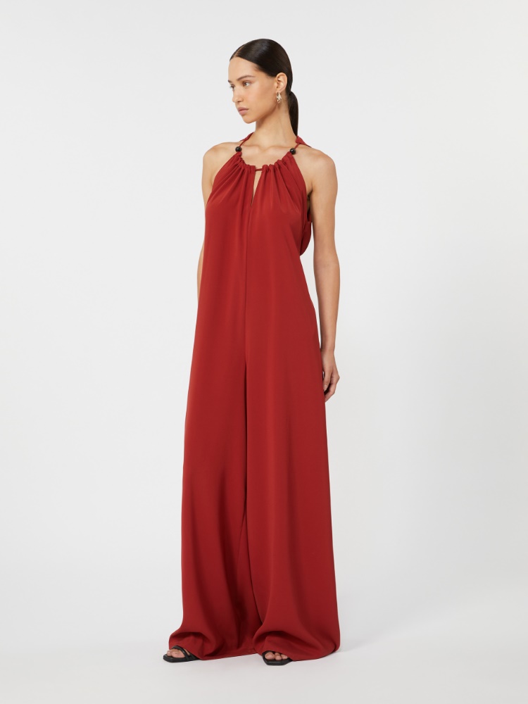 Flowing envers satin jumpsuit - RED - Max Mara - 1