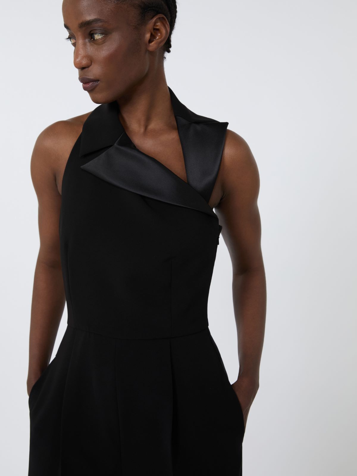 Lightweight cady jumpsuit - BLACK - Max Mara - 4